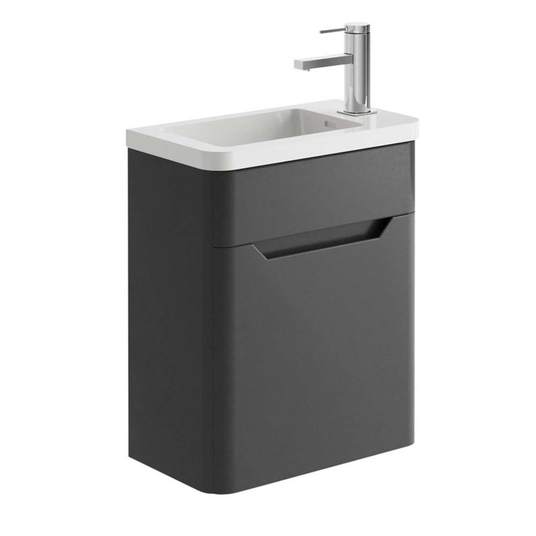 Latitude Run Eve 450mm Wall Hung Cloakroom Vanity Unit Wayfair.co.uk